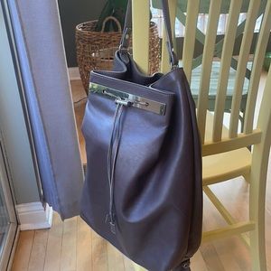 Backpack Leather.Soft milk chocolate color.